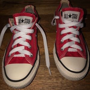 CONVERSE* Red Low-Top Sneaker 3.5